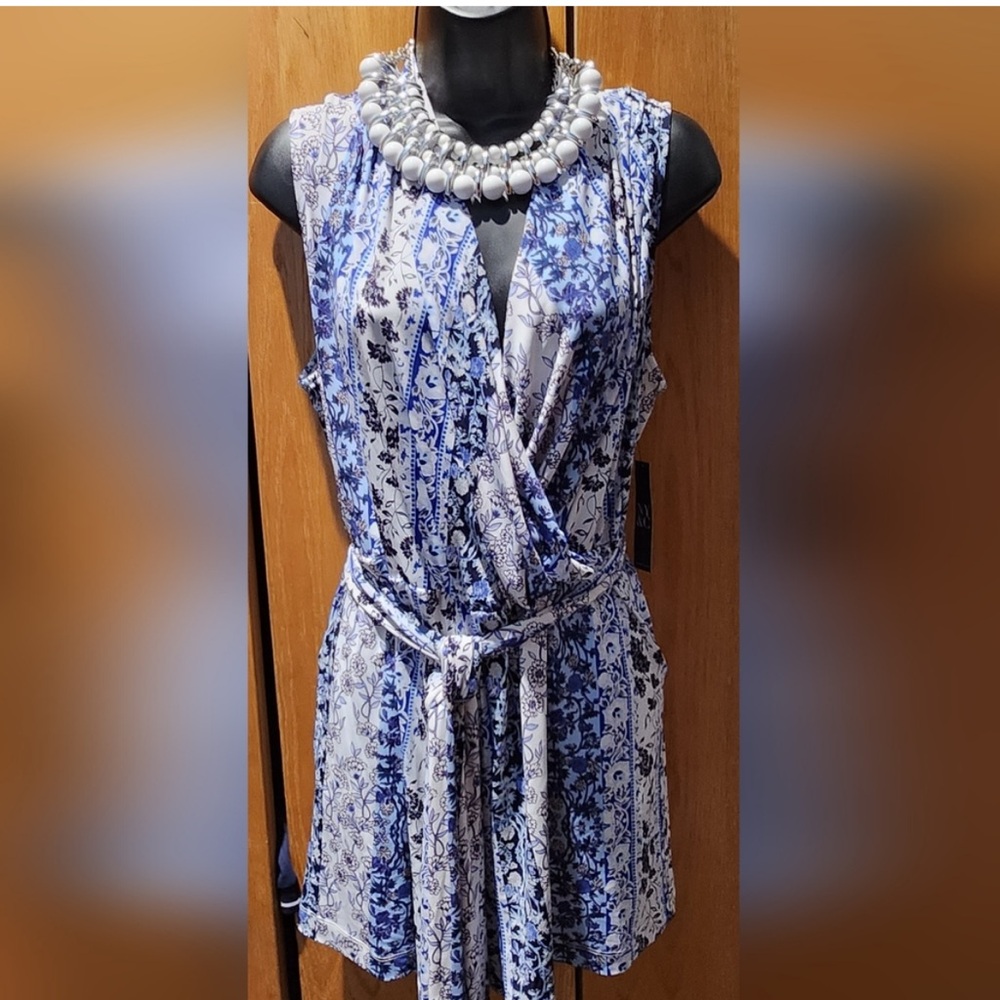 NY & Co. Tie-Waist Printed Romper